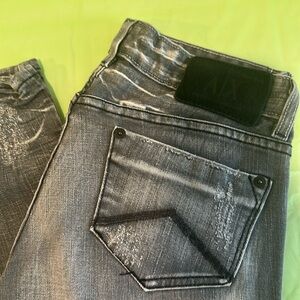 Armani exchange gray black jeans